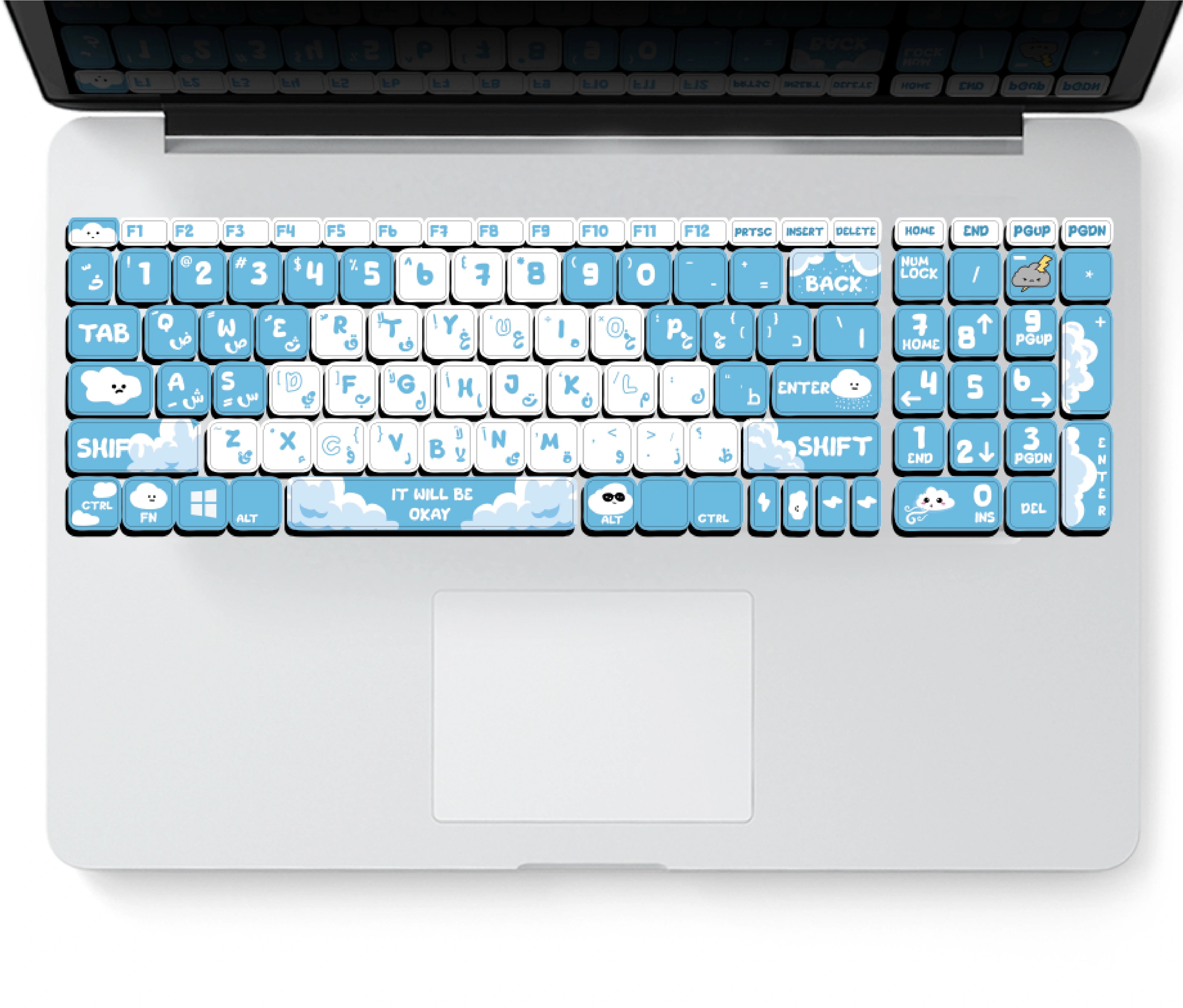 BLUE CLOUDS: KEYBOARD STICKERS