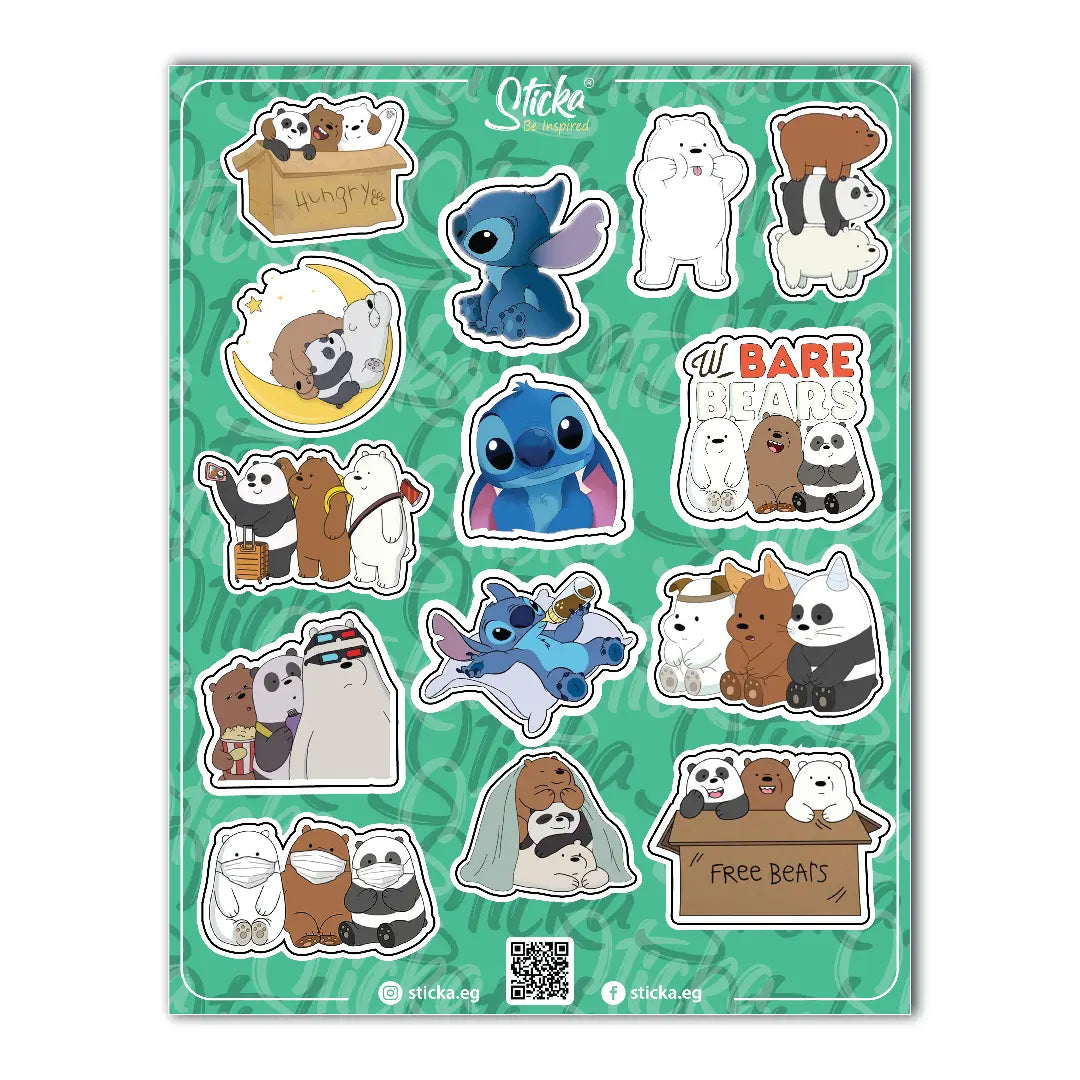 STITCH & 3 BEARS SHEET