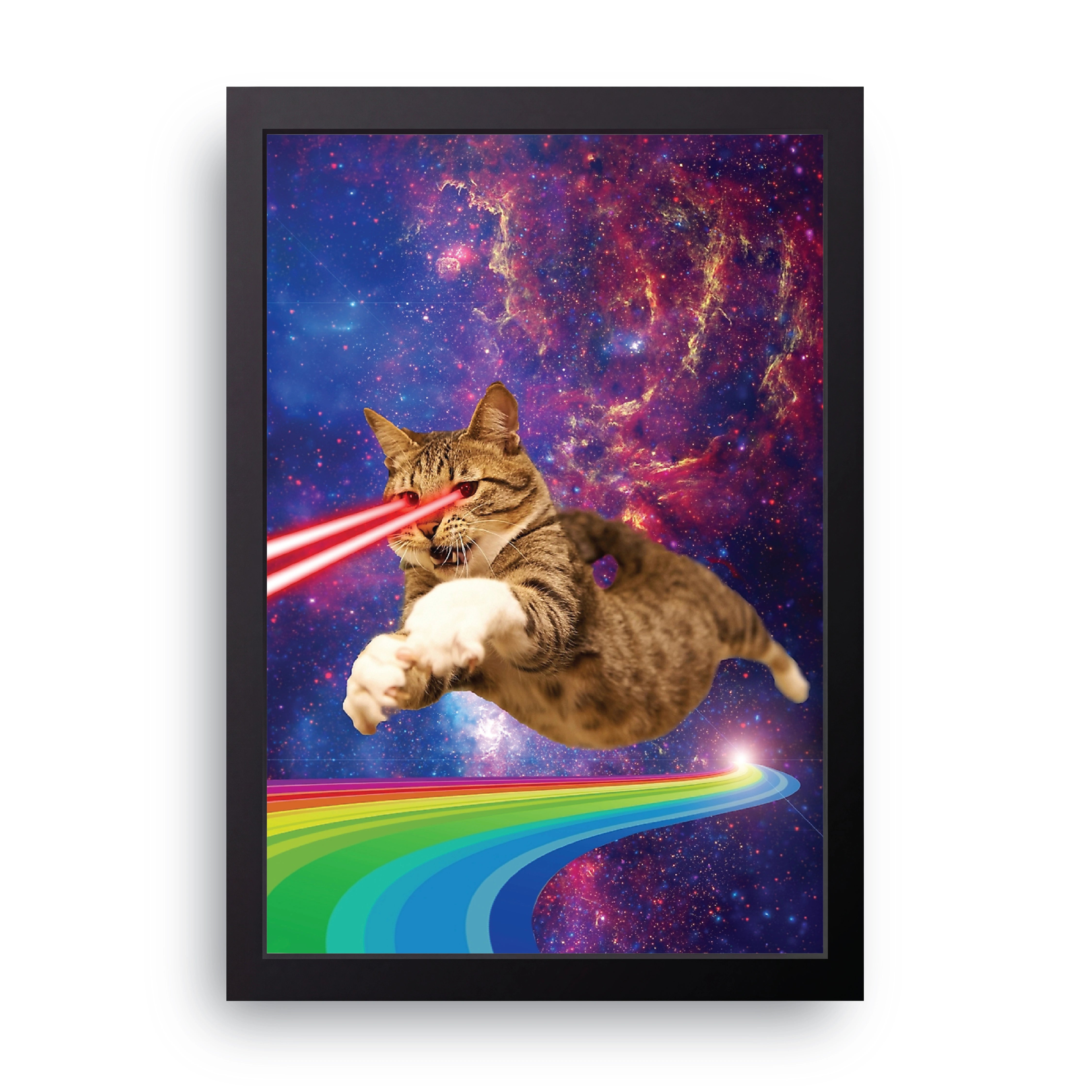 Laser Eyes Space Cat FRAME