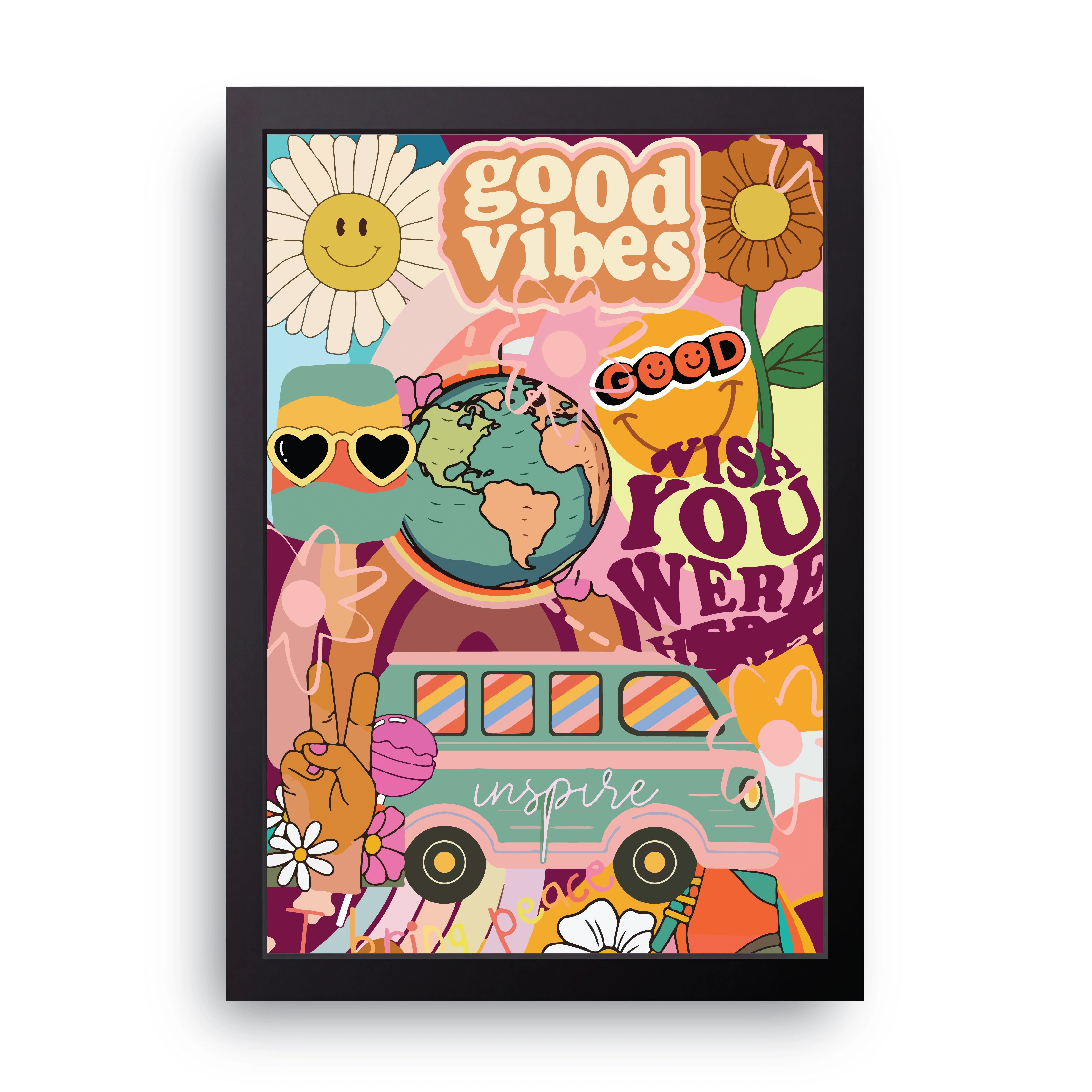 Good Vibes Collage FRAME