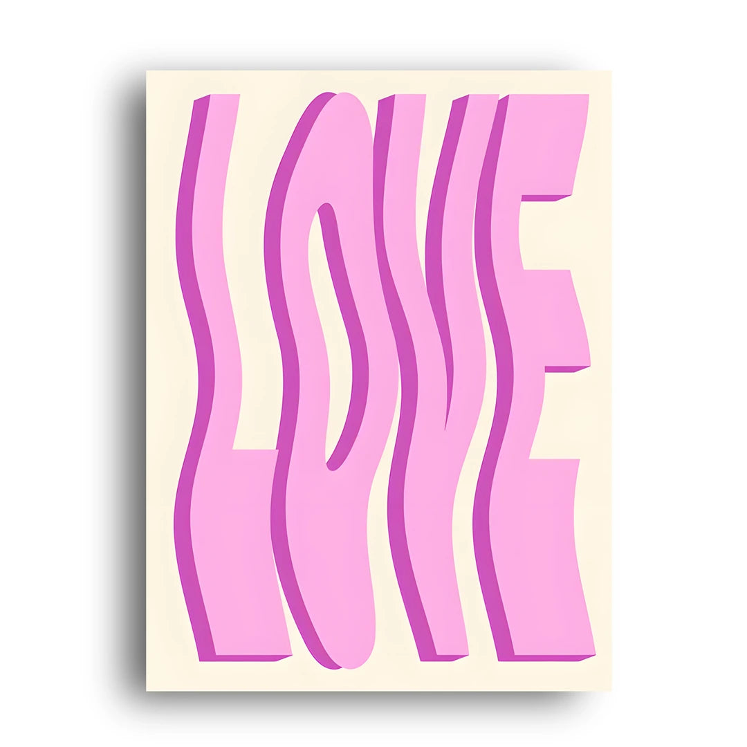 Love Waves art poster unframed 350gsm paper
