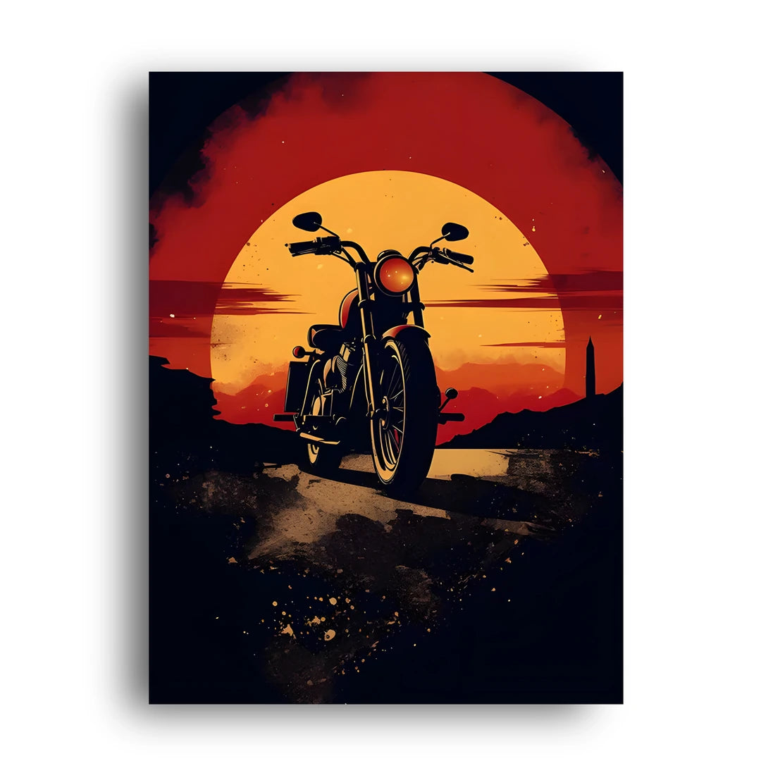 Sunset Ride car poster unframed 350gsm paper