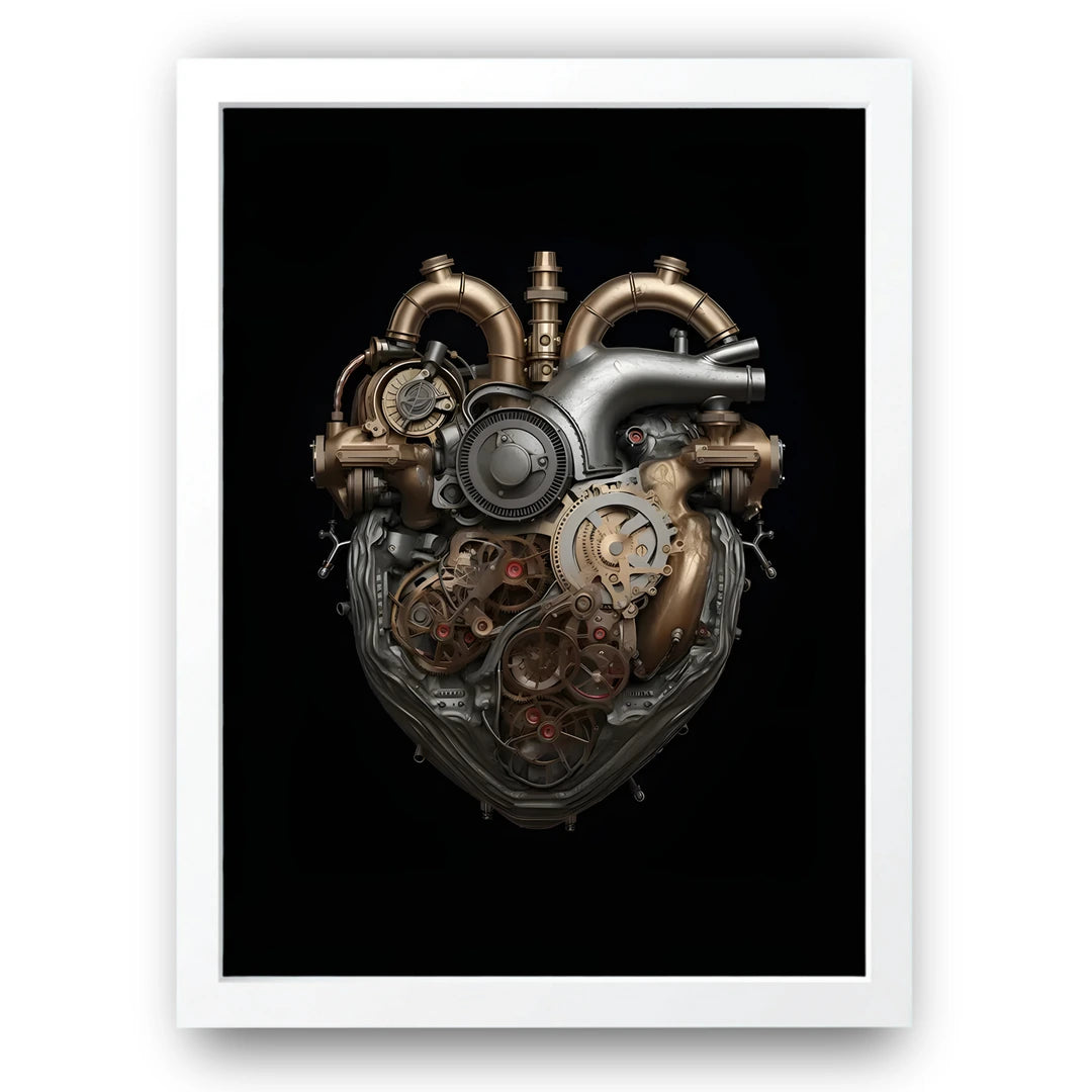 Clockwork Heart art poster in white frame