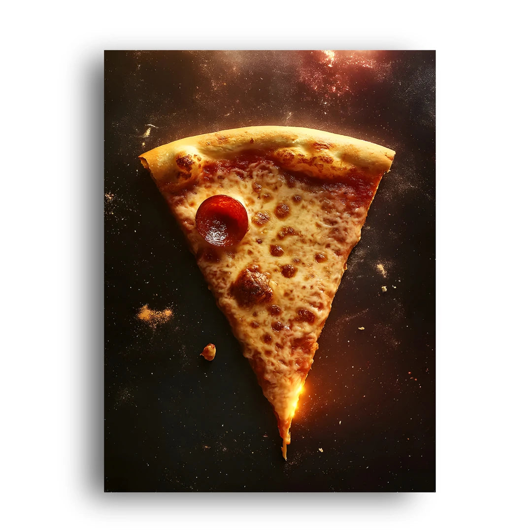 Space Pizza art poster unframed 350gsm paper