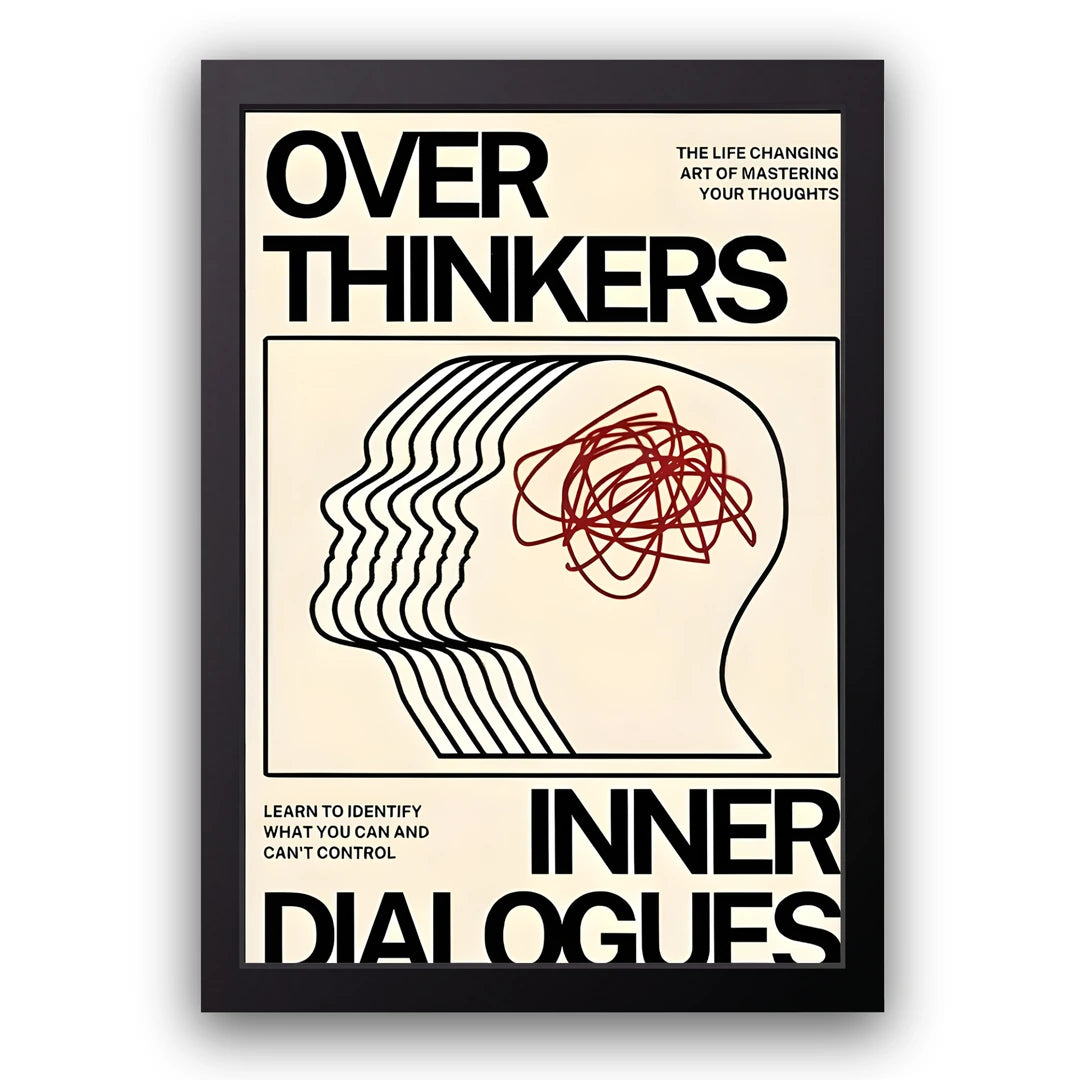 Inner Dialogues quote poster in black frame