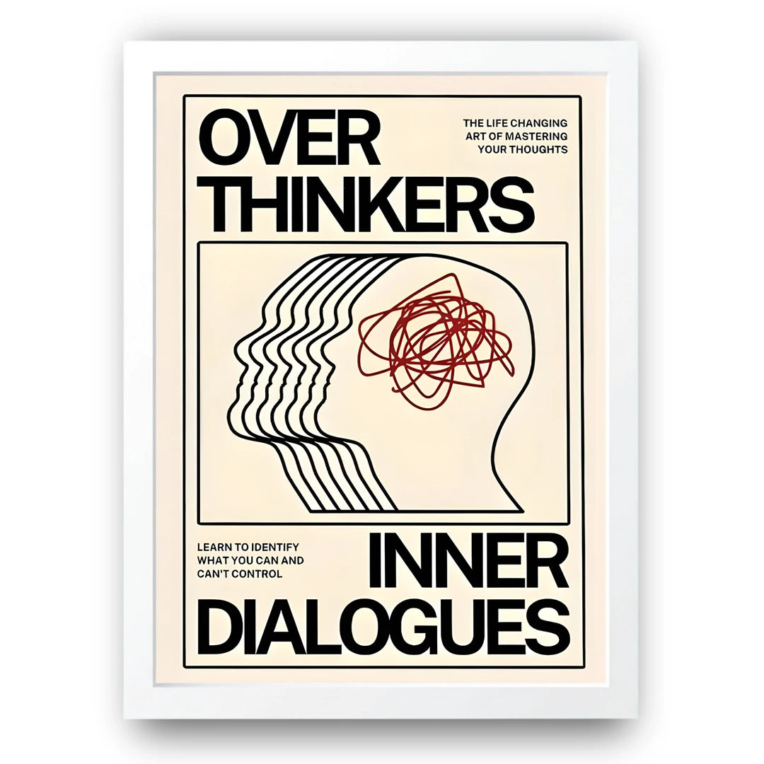 Inner Dialogues quote poster in white frame