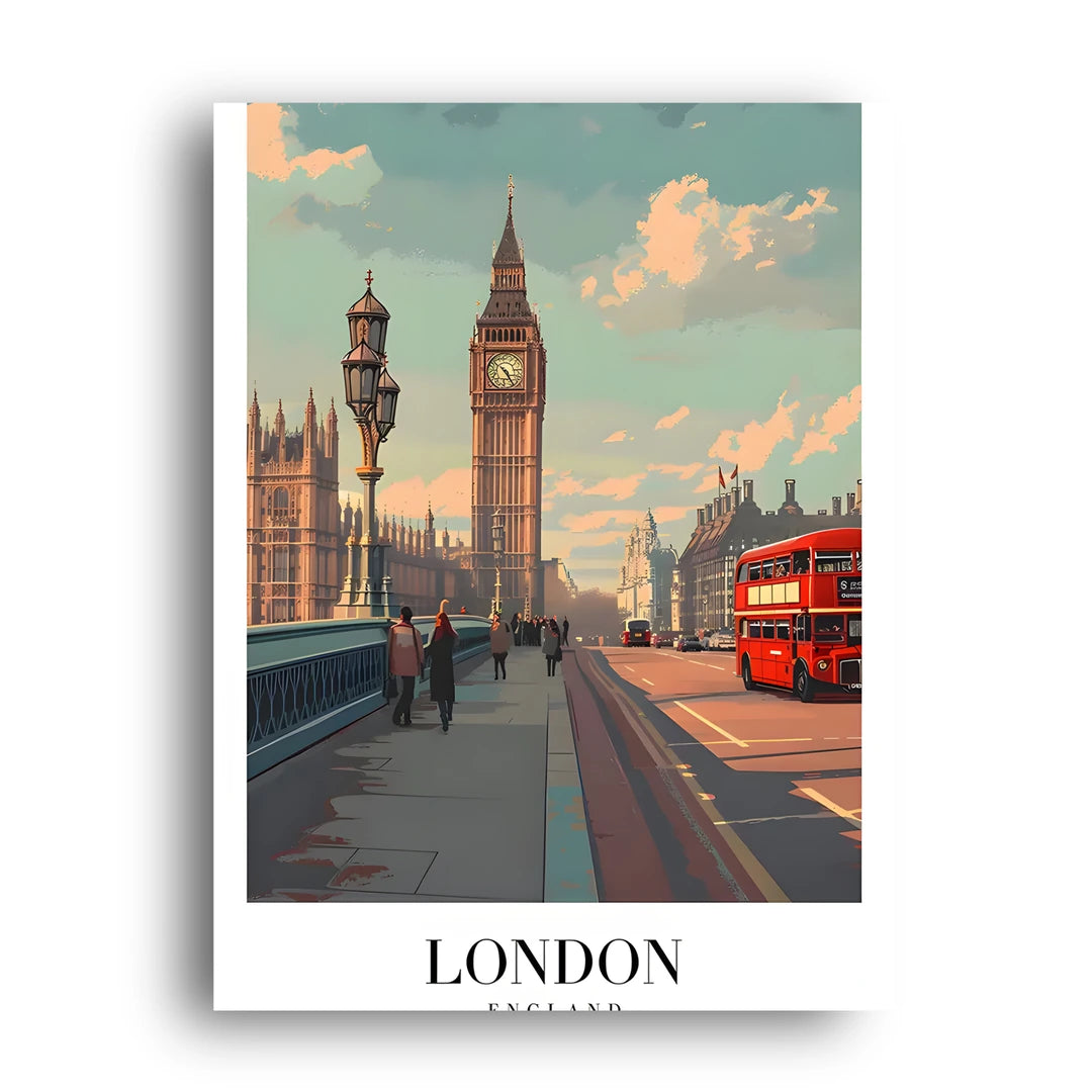 London Big Ben travel poster unframed 350gsm paper