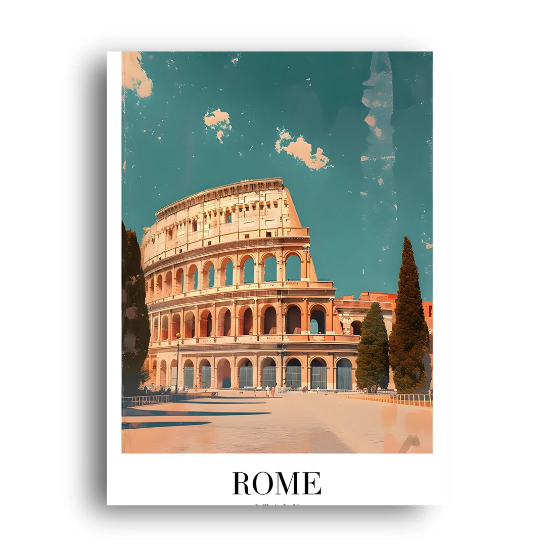 Rome Colosseum travel poster unframed 350gsm paper