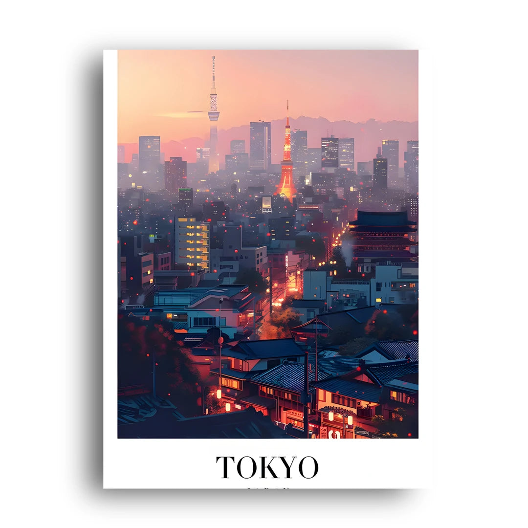 Tokyo Tower travel poster unframed 350gsm paper