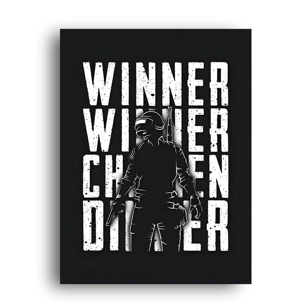 Winner Winner Chicken Dinner gaming poster unframed 350gsm paper