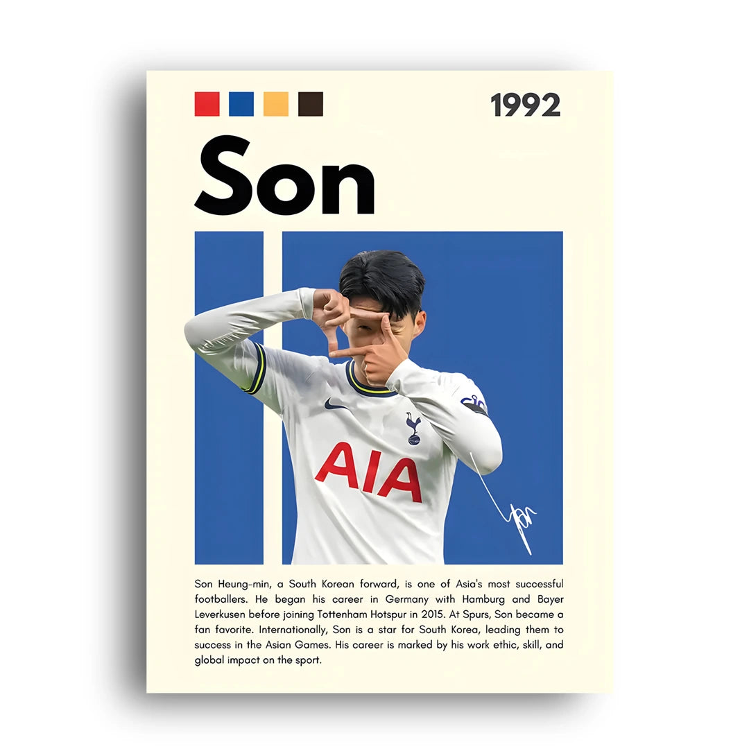 Son Heung-min football legend poster unframed 350gsm paper