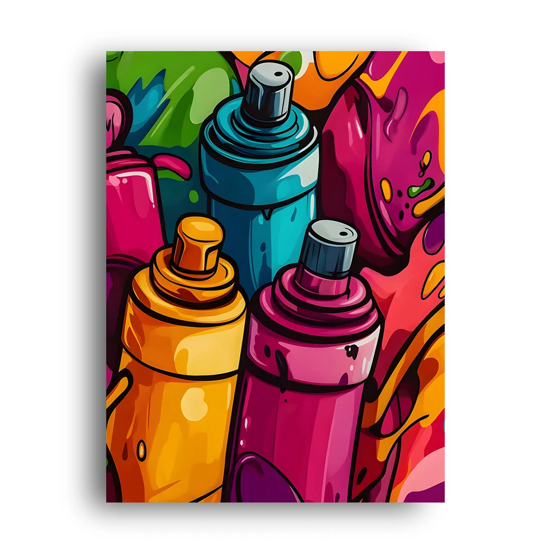 Spray Cans art poster unframed 350gsm paper