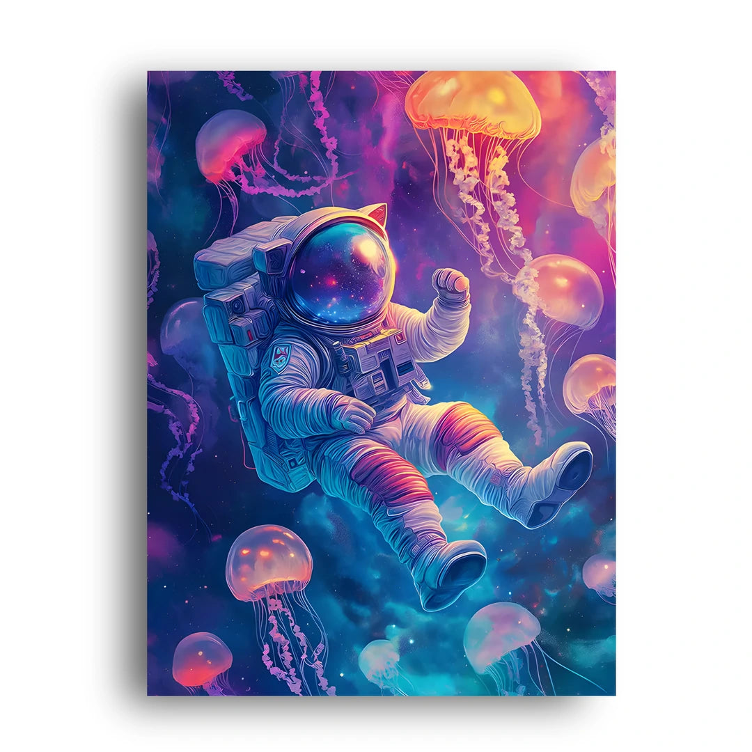 Jellyfish Astronaut art poster unframed 350gsm paper