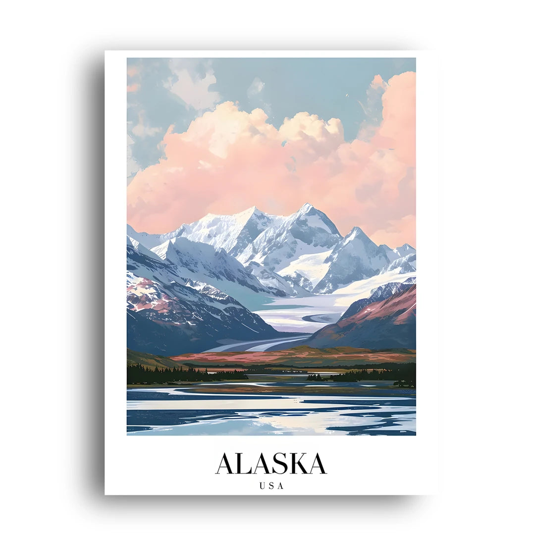 Alaska travel poster unframed 350gsm paper