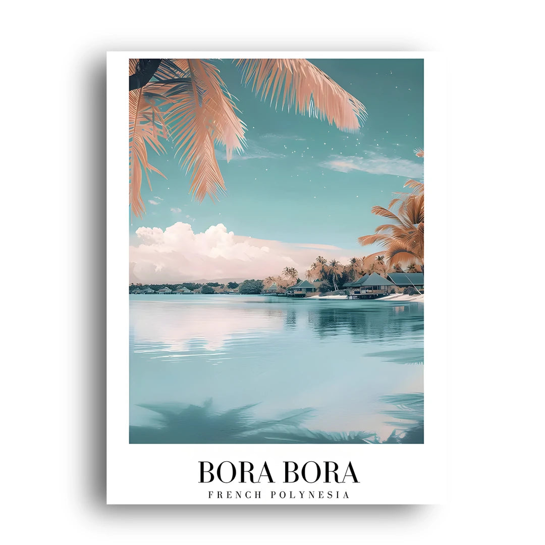Bora Bora travel poster unframed 350gsm paper