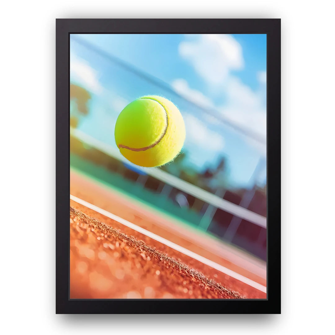 Clay Court sport poster in black frame