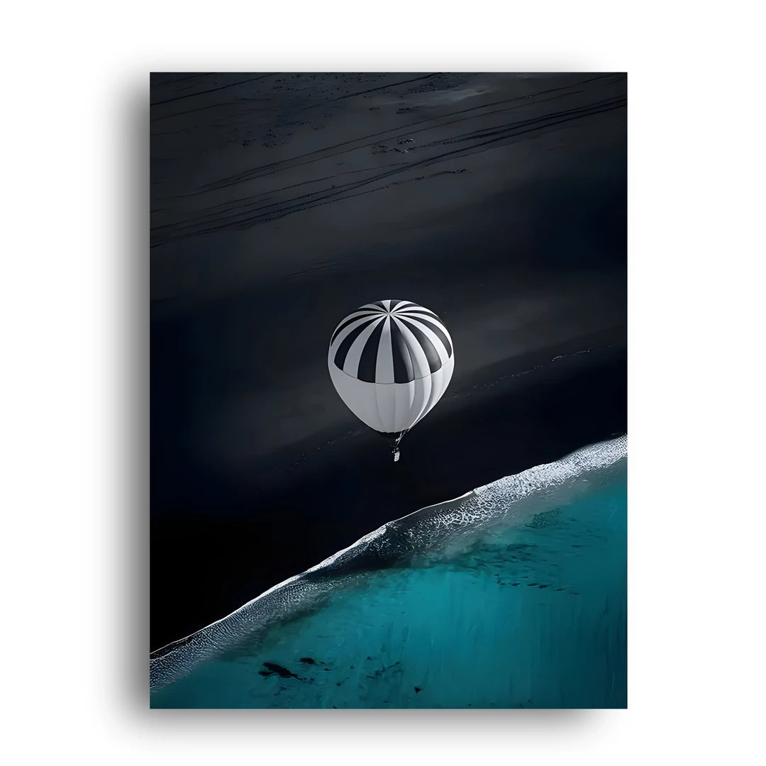 Balloon Over The Sea art poster unframed 350gsm paper