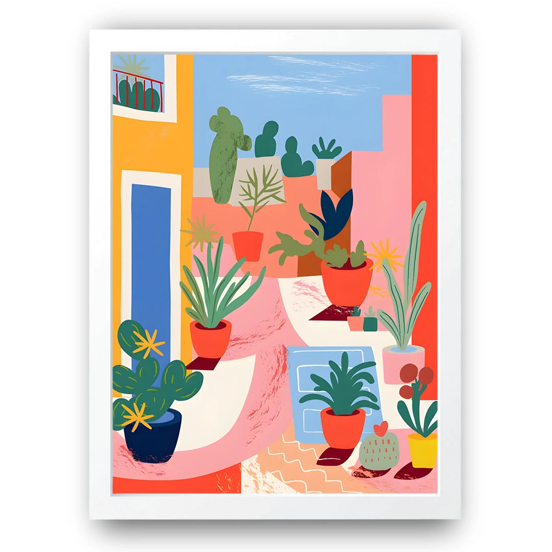 Plant Corner art poster in white frame