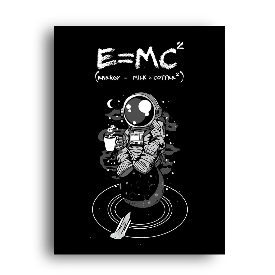 Energy Milk Coffee quote poster unframed 350gsm paper
