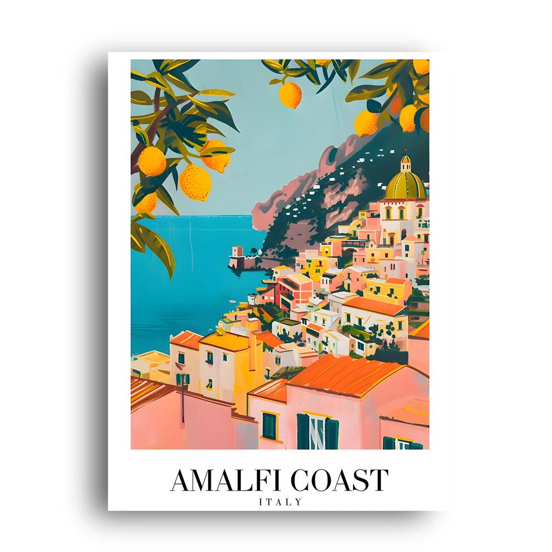 Amalfi Coast travel poster unframed 350gsm paper