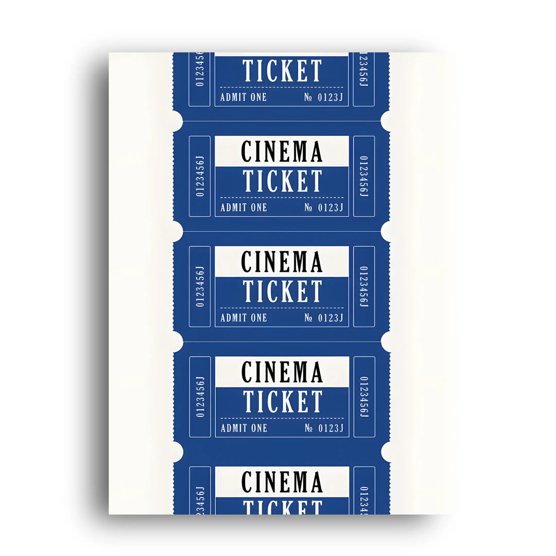Cinema Tickets retro poster unframed 350gsm paper