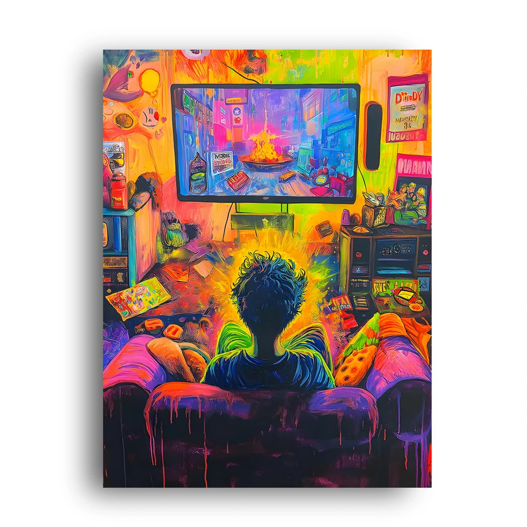 Neon Gaming Room gaming poster unframed 350gsm paper