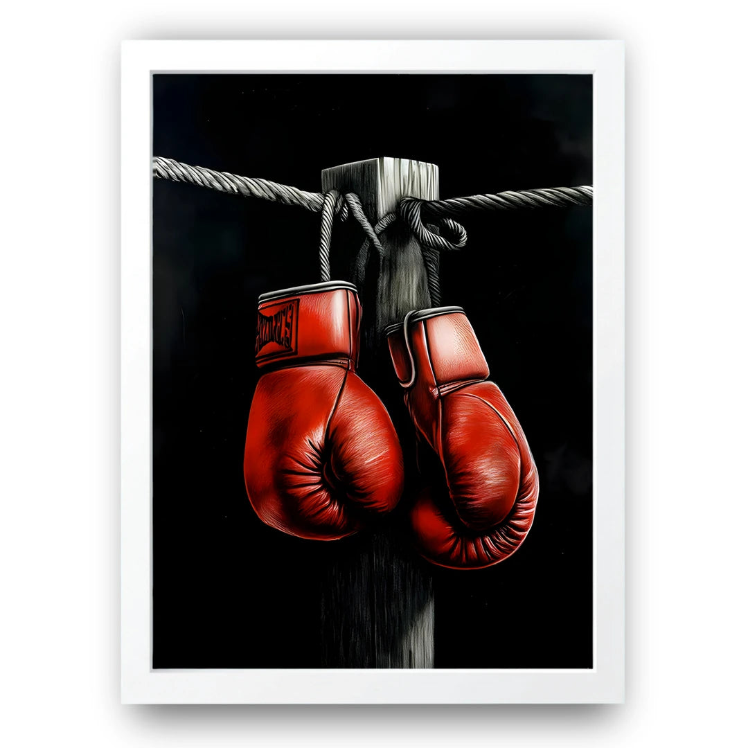 Arena boxing poster in white frame