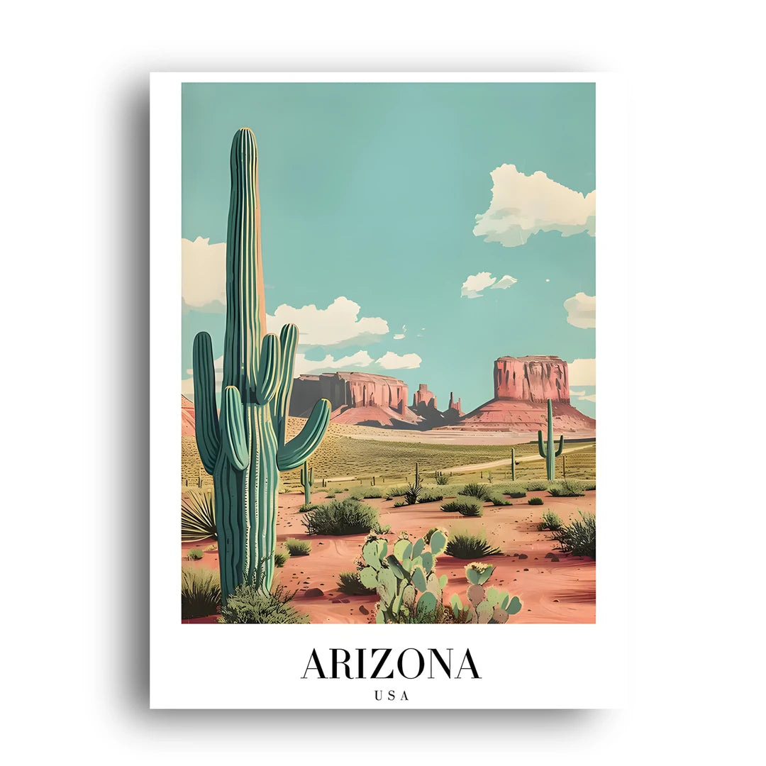 Arizona travel poster unframed 350gsm paper