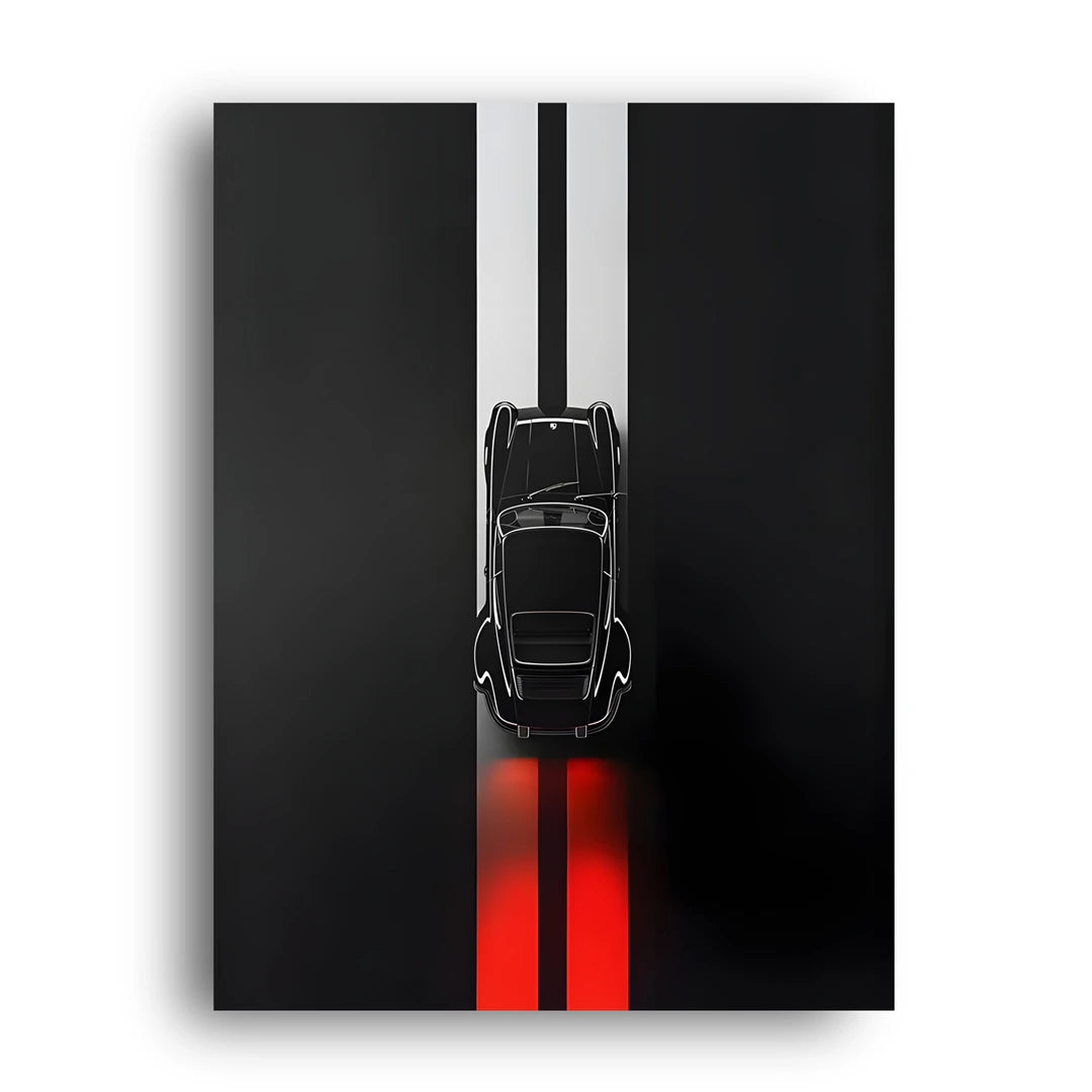 Stripe Lane car poster unframed 350gsm paper