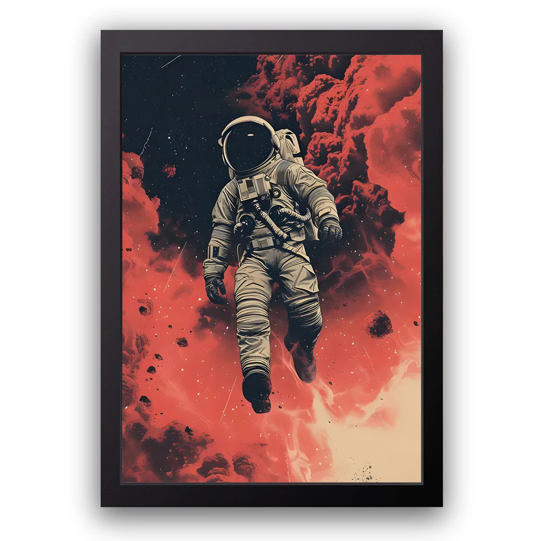 Astral art poster in black frame