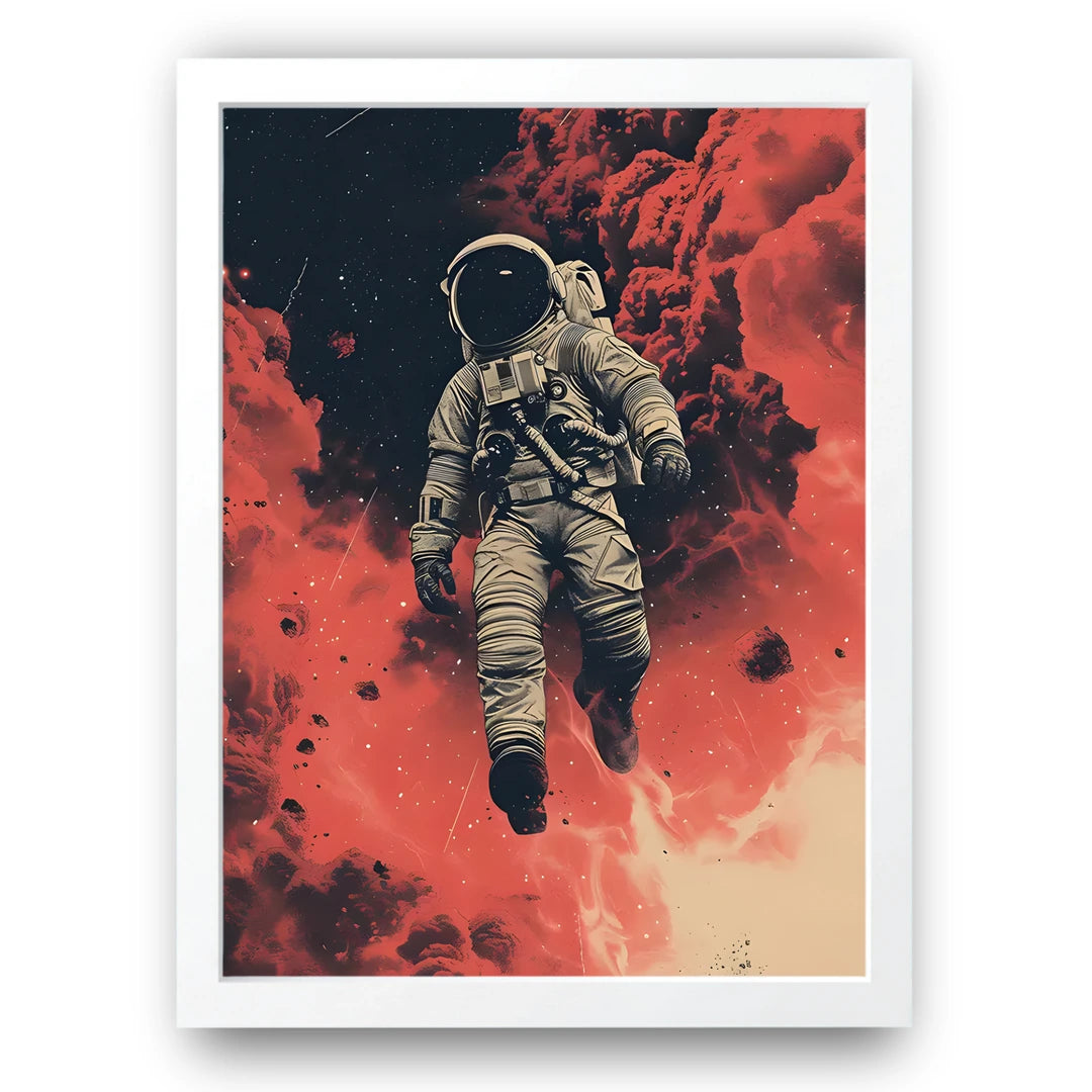 Astral art poster in white frame