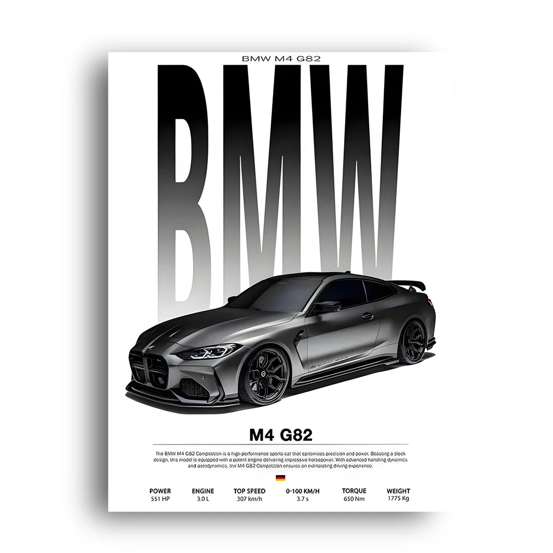 M4 G82 Spec car poster unframed 350gsm paper