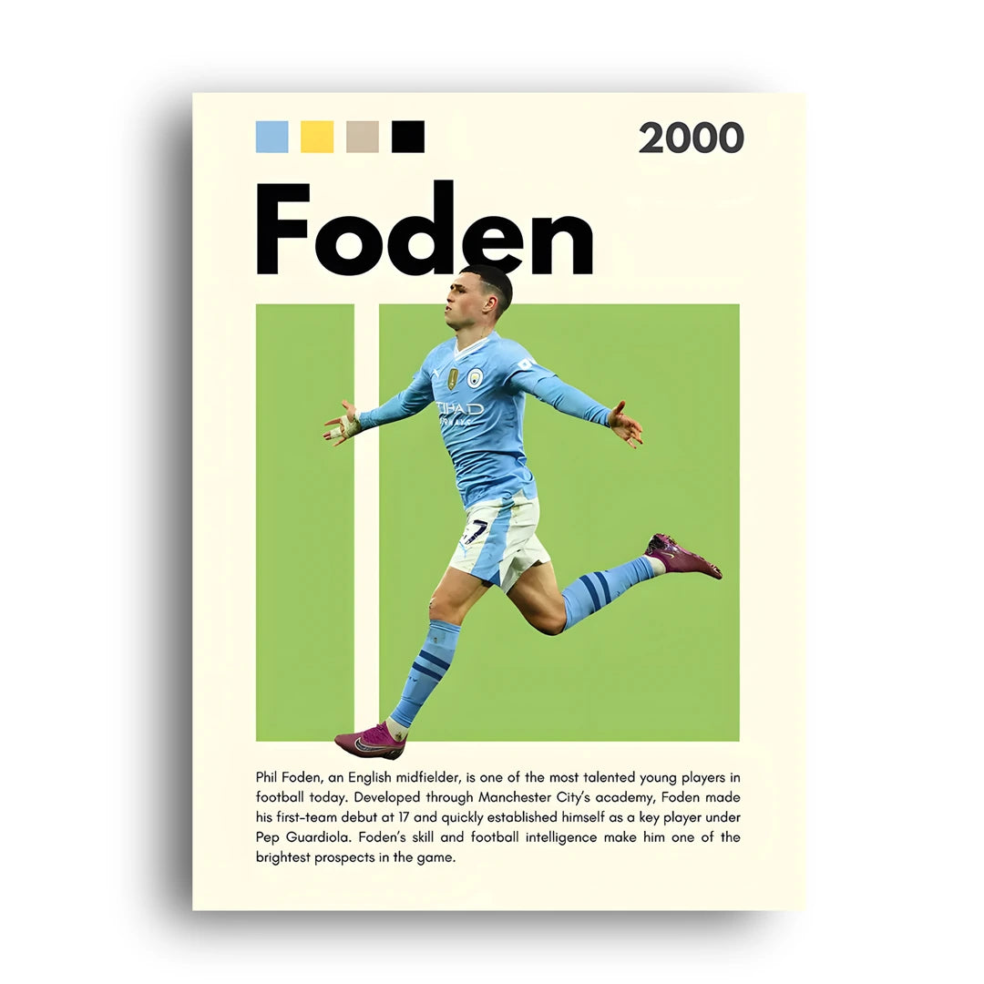 Foden football legend poster unframed 350gsm paper