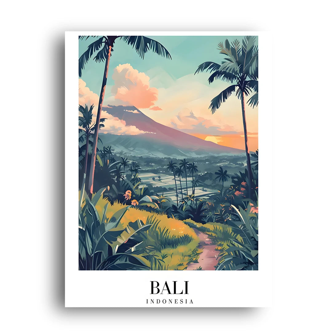 Bali travel poster unframed 350gsm paper