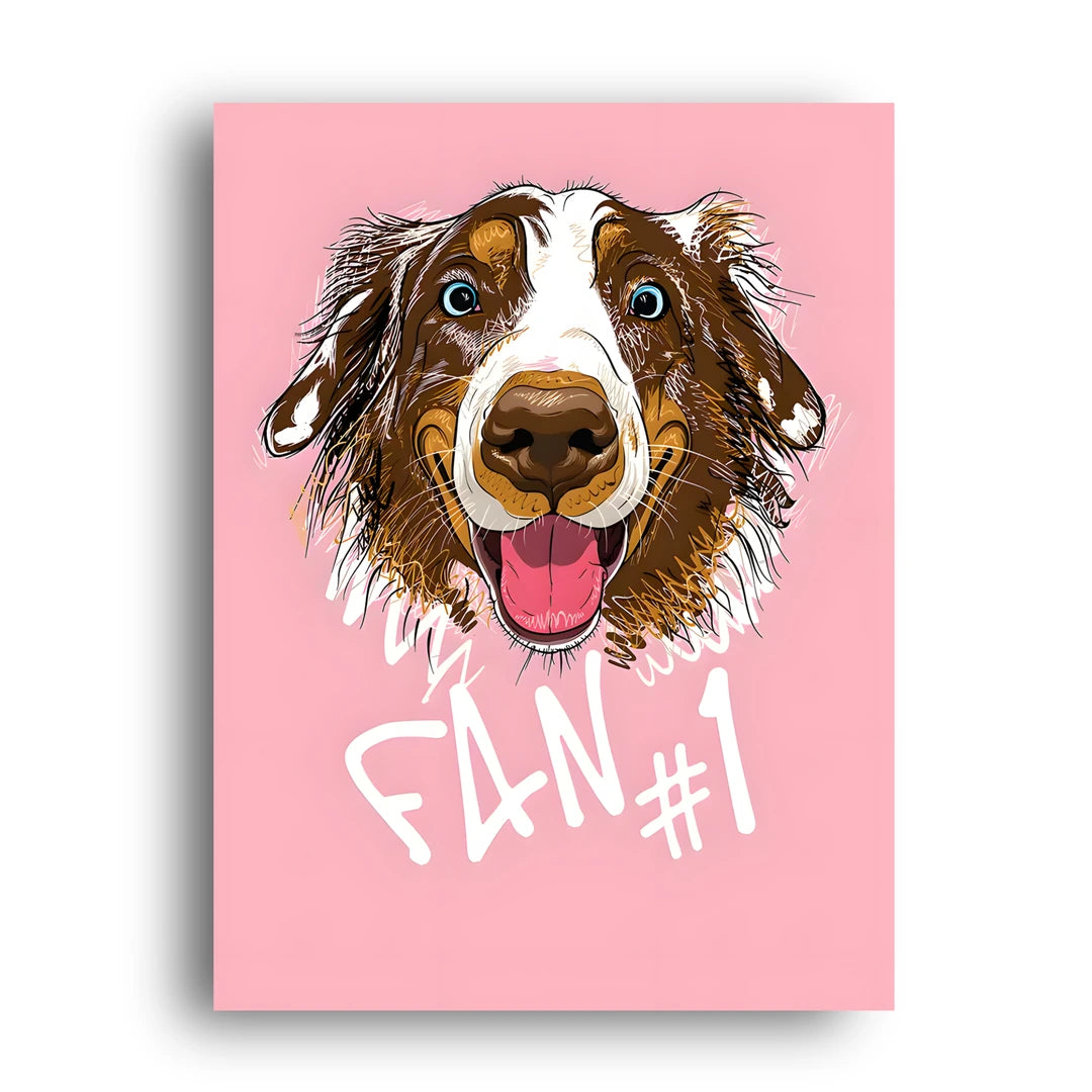 Fan Number One Dog animal poster unframed 350gsm paper