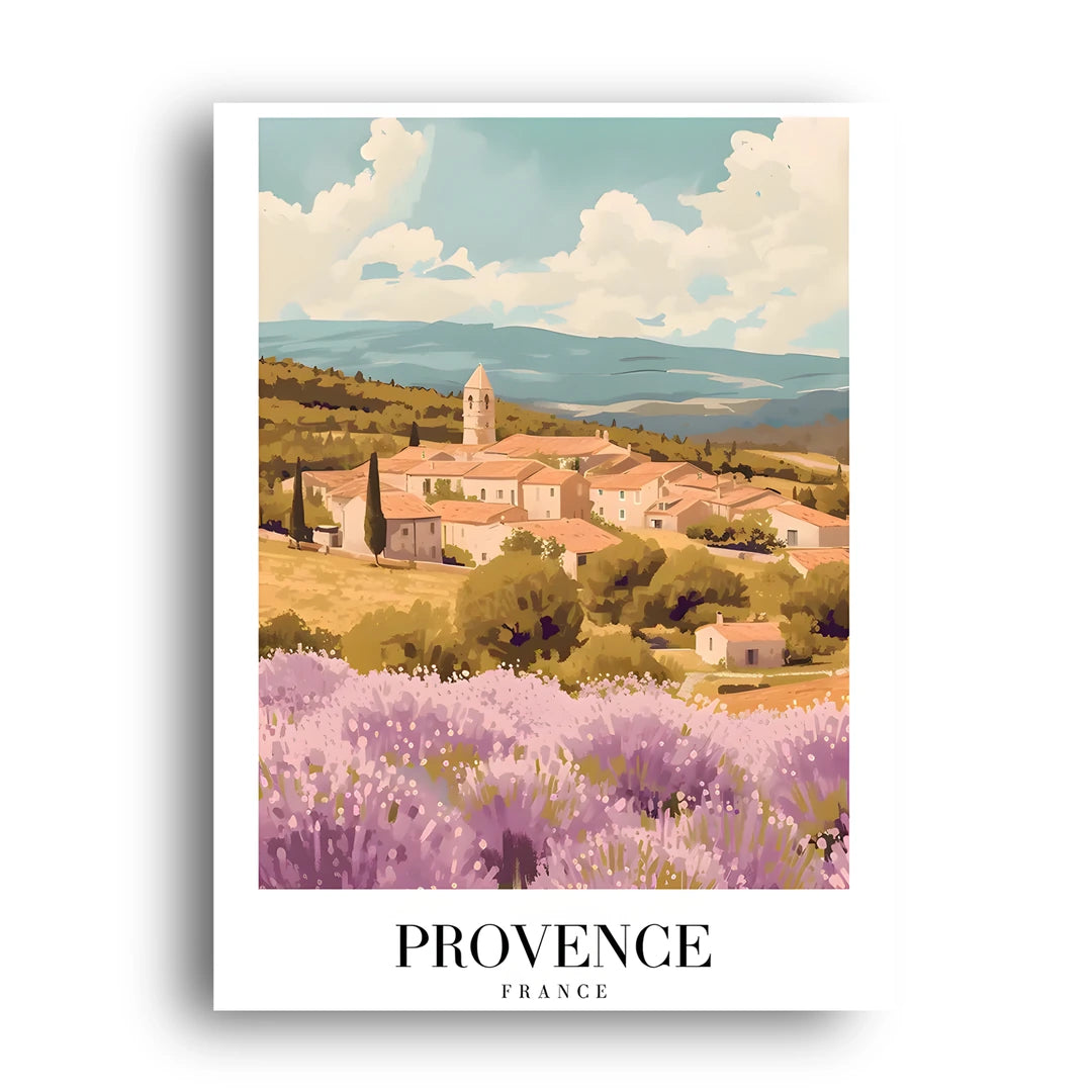 Provence travel poster unframed 350gsm paper