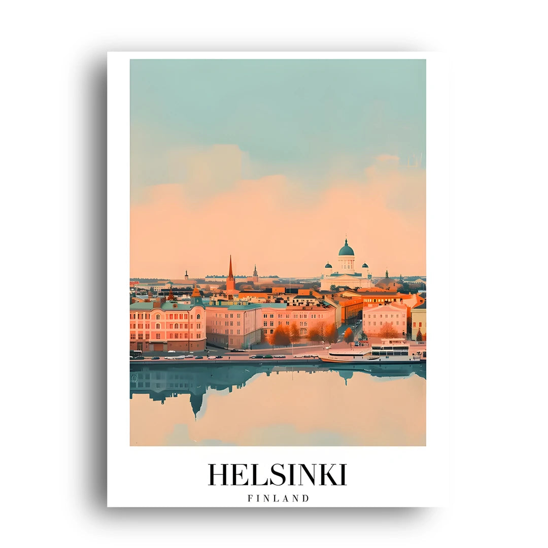 Helsinki travel poster unframed 350gsm paper