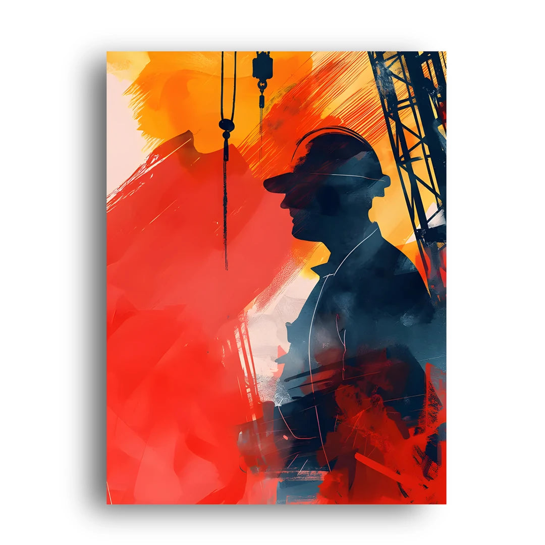 Site Worker art poster unframed 350gsm paper