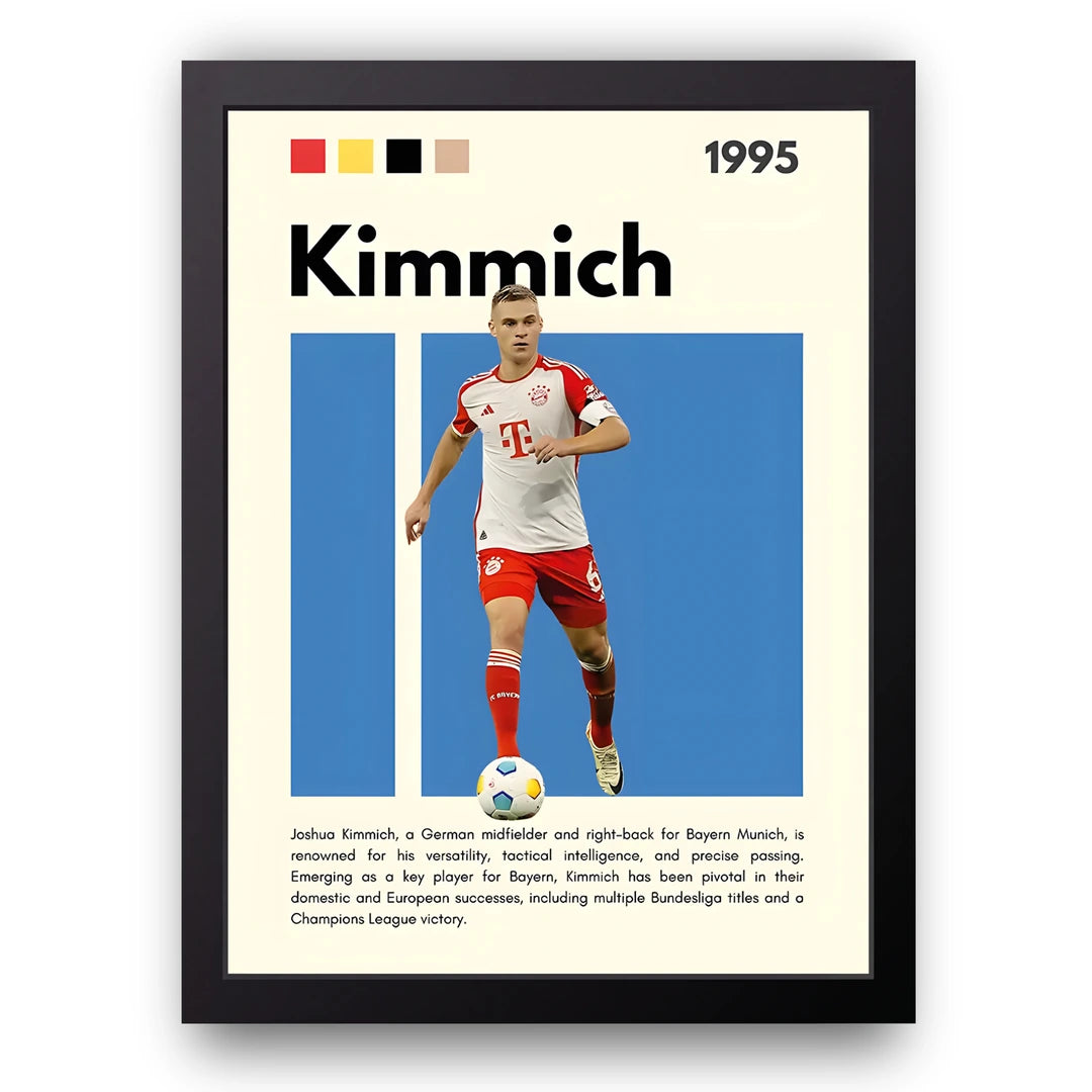 Kimmich football legend poster in black frame