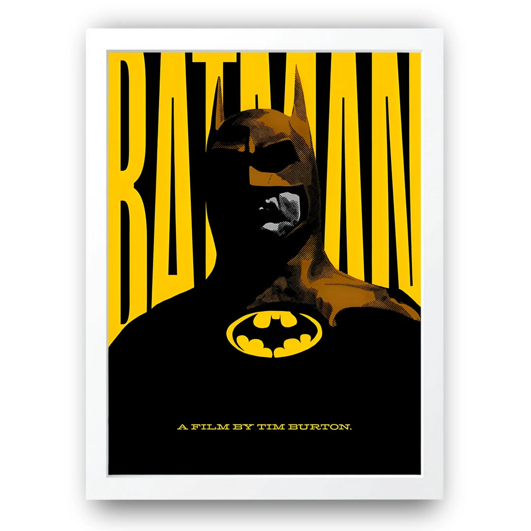 Dark Knight Film movie poster in white frame