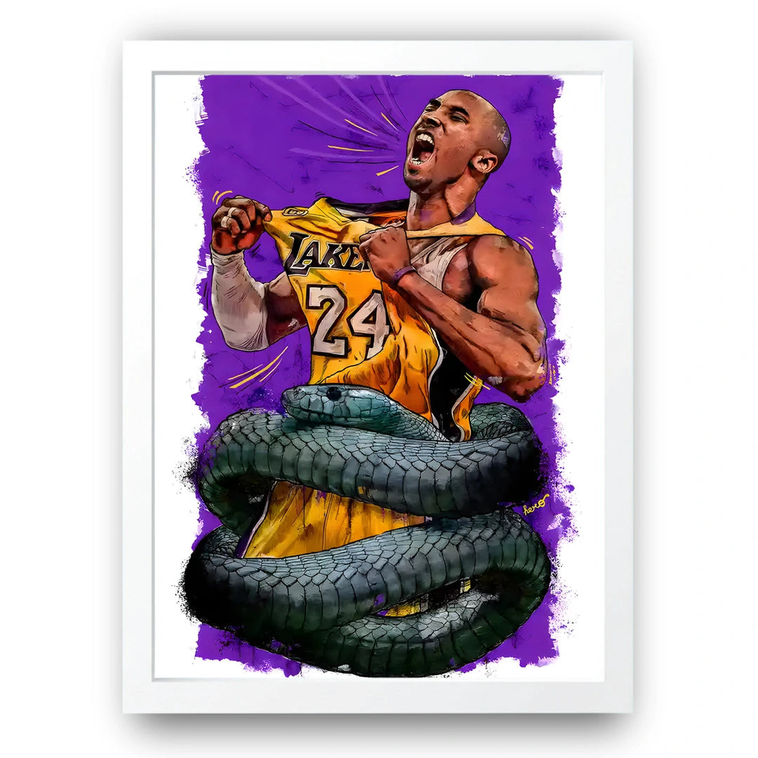 Mamba 24 sport poster in white frame