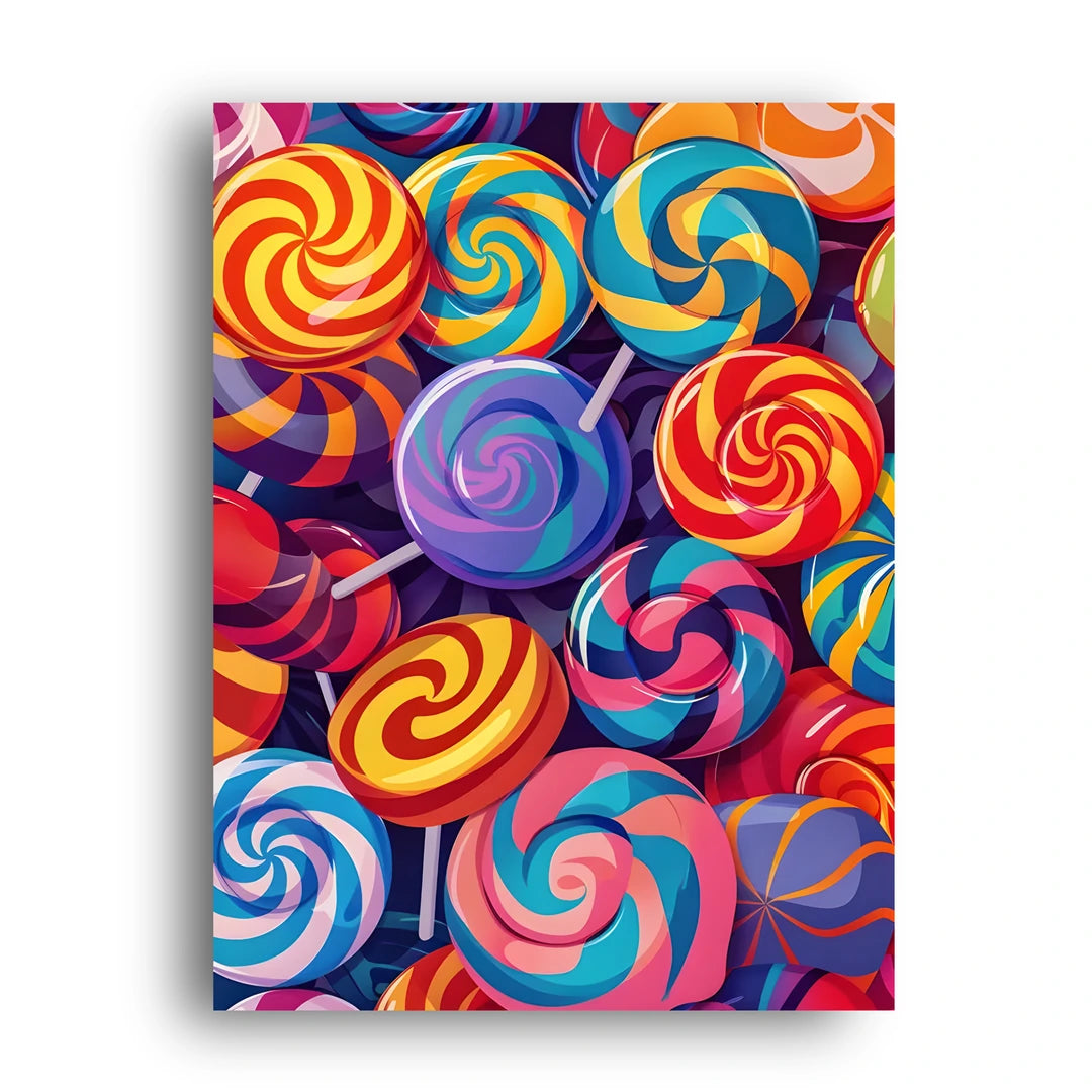 Lollipops art poster unframed 350gsm paper