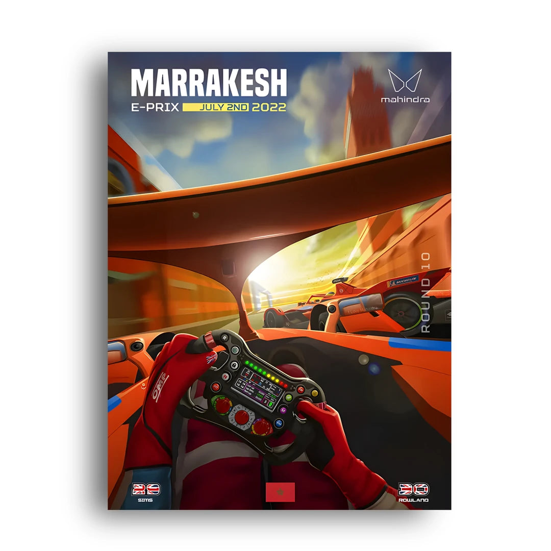 Marrakesh E-Prix sport poster unframed 350gsm paper