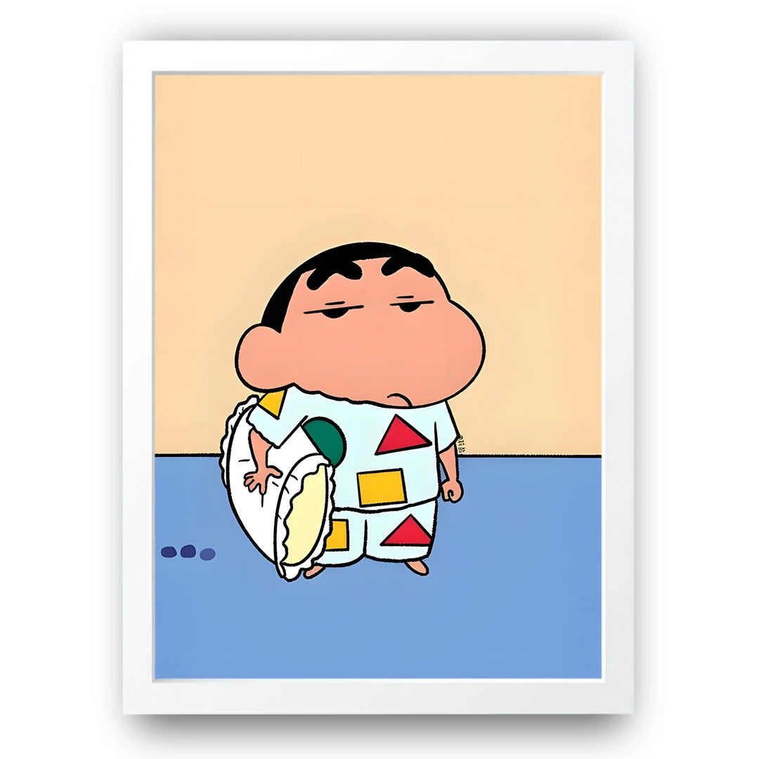 Cheeky Toddler anime poster in white frame