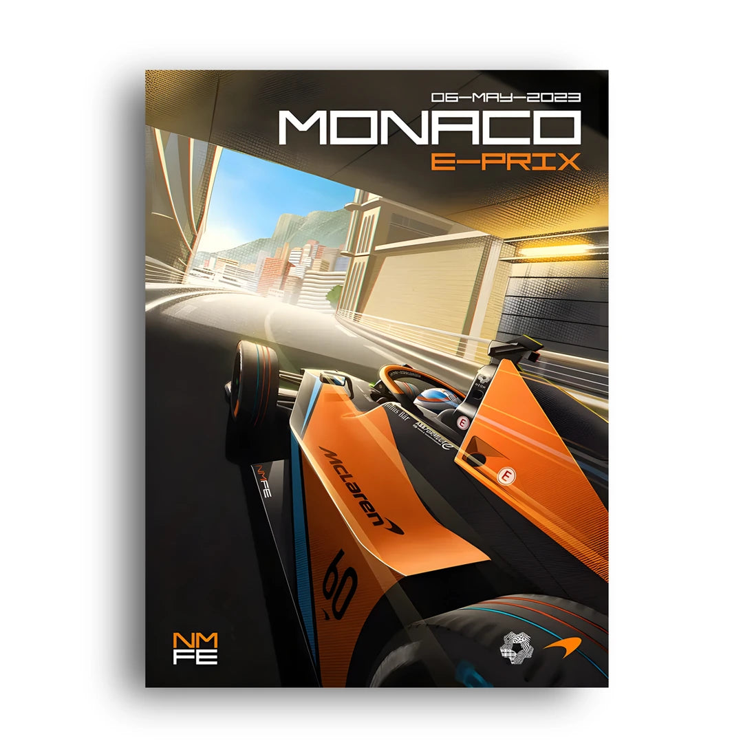 Monaco E-Prix sport poster unframed 350gsm paper