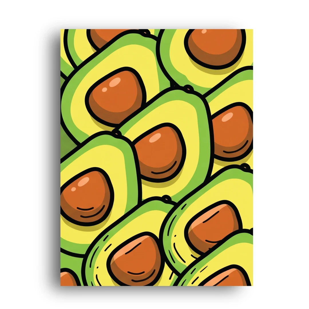 Avocado pattern poster unframed 350gsm paper