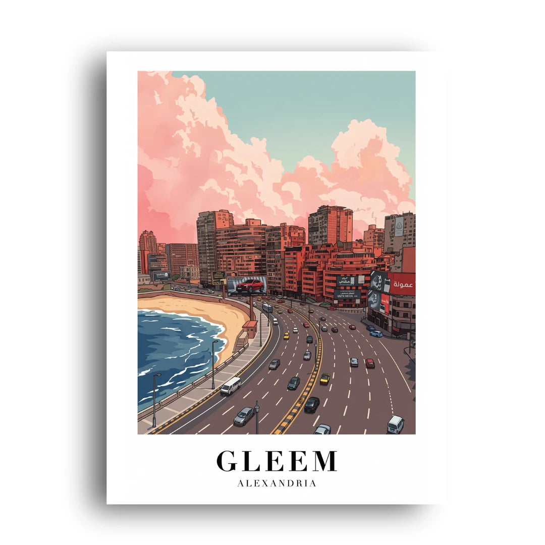 Gleem Alexandria travel poster unframed 350gsm paper