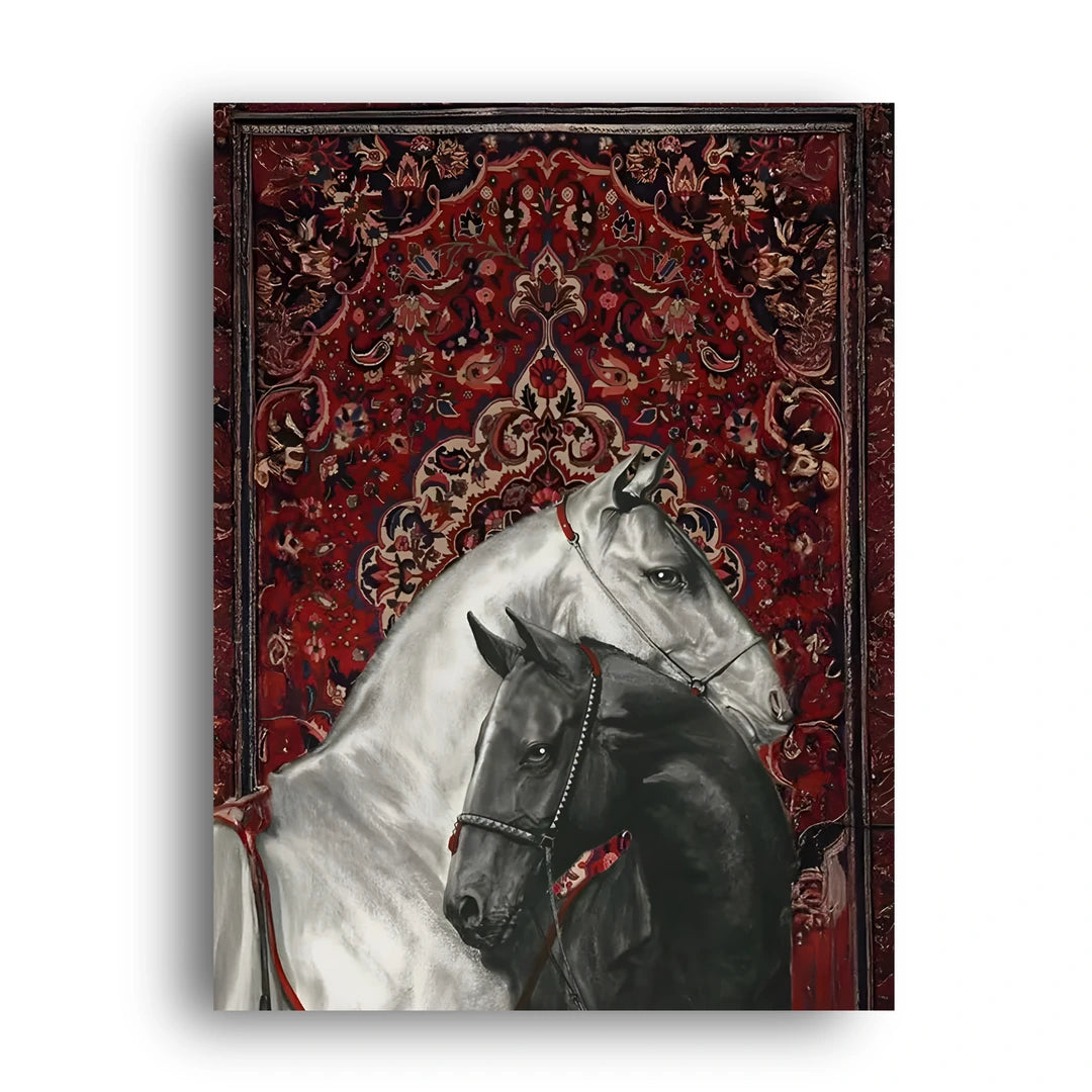Carpet Horses animal poster unframed 350gsm paper