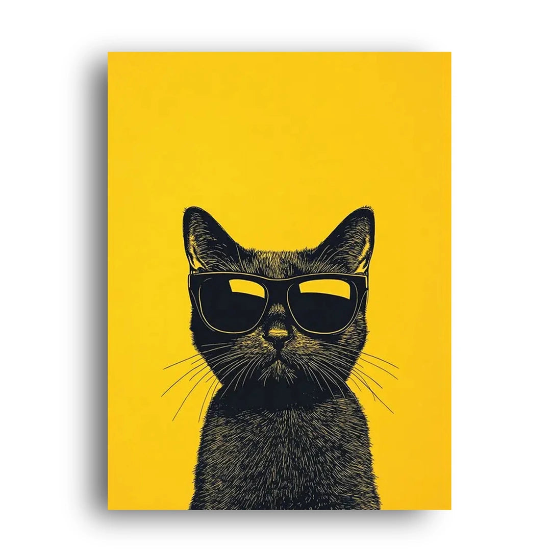 Cool cat with sunglasses poster unframed 350gsm paper