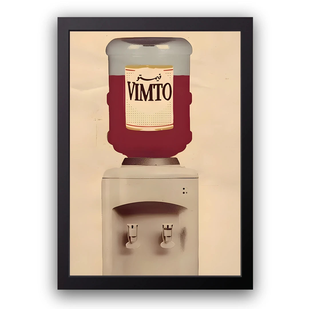 Cooler Nostalgia retro poster in black frame